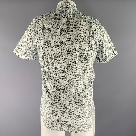 PAUL SMITH Size M White Green & Black Fruits Cotton Short Sleeve Shirt