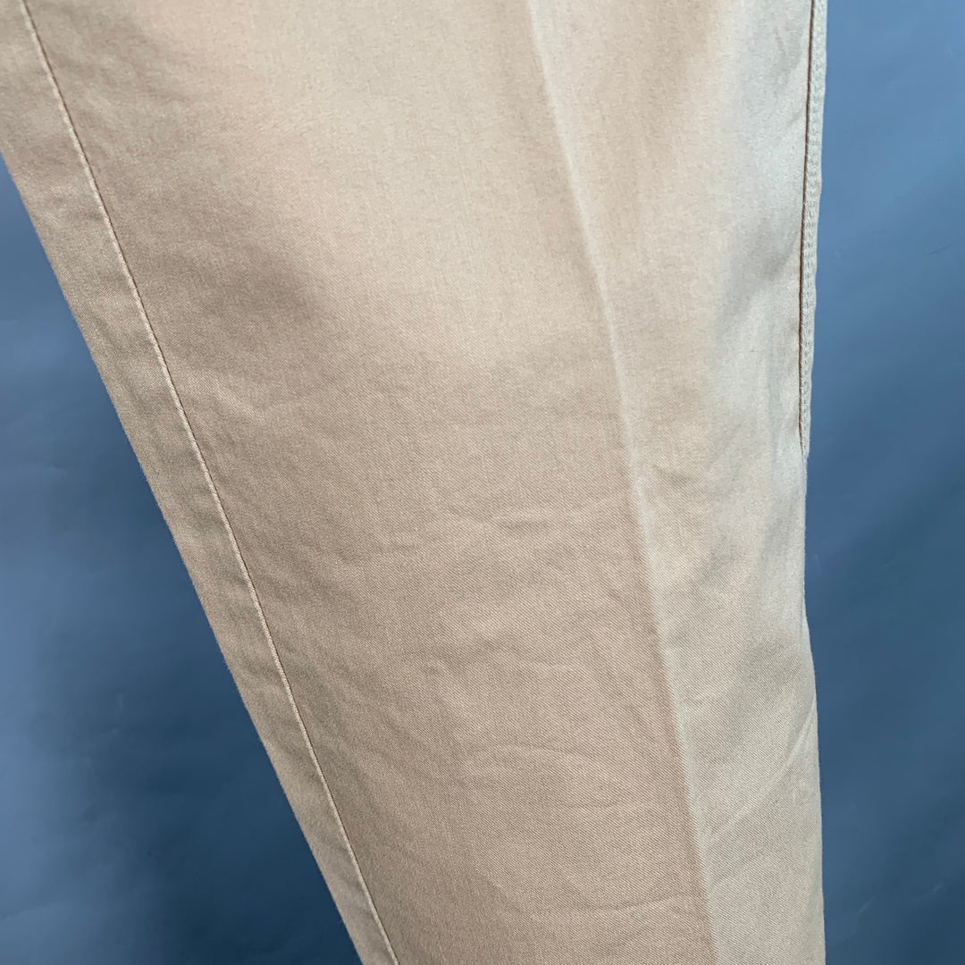 JW ANDERSON Size 40 Tan Cotton Tapered Flat Front Zip Fly Casual Pants