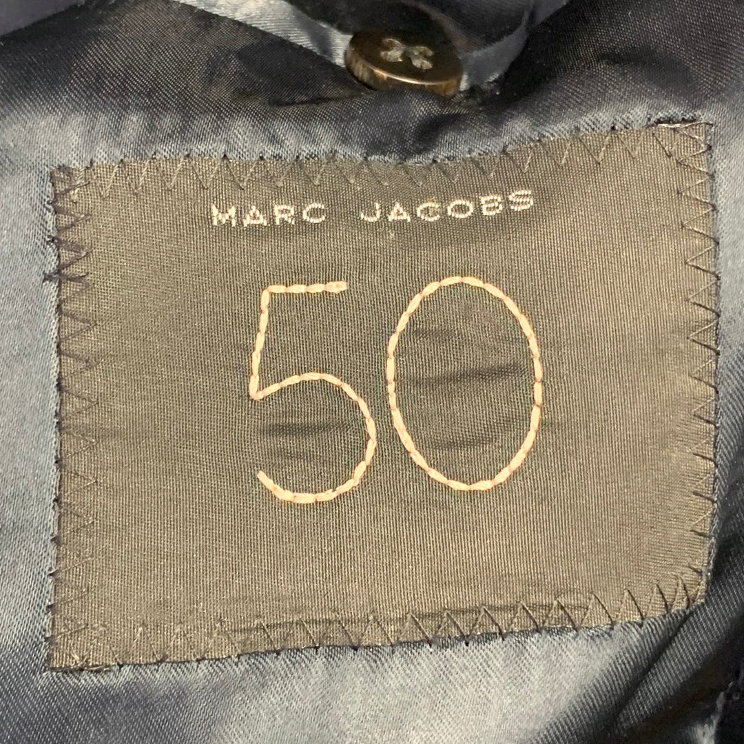 MARC JACOBS Size 40 Navy Cotton Velvet Notch Lapel Sport Coat