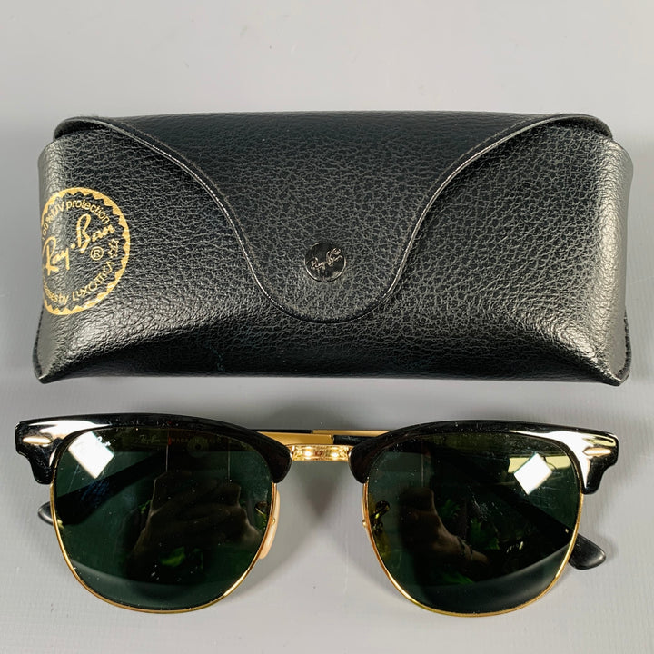 RAY-BAN Black Gold -Clubmaster Classic- Sunglasses