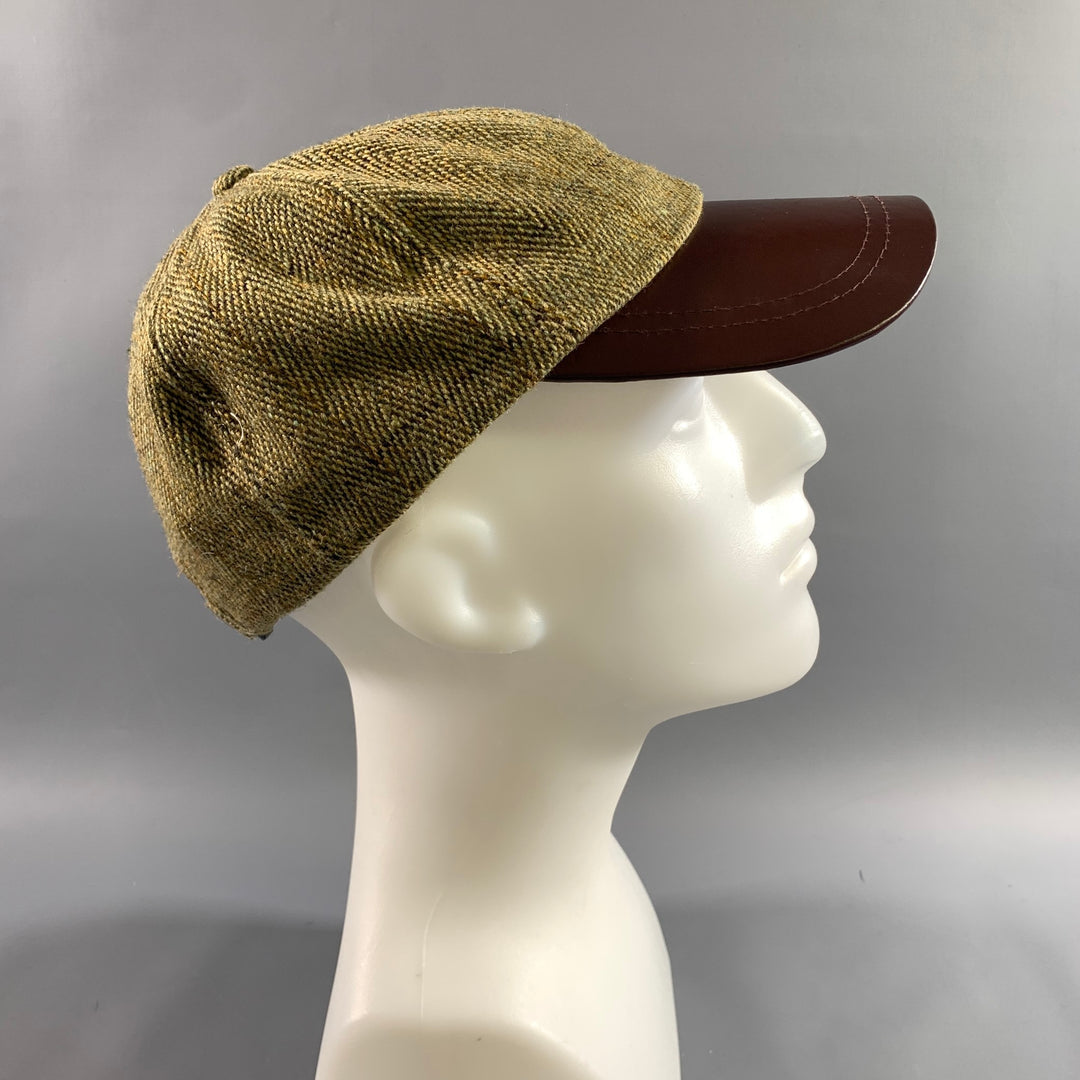 NO BRAND One Size Green Olive Heather Wool Blend Hats