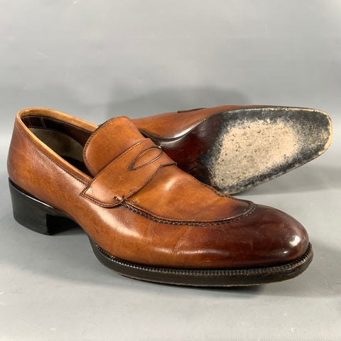 TOM FORD 2019 Size 8 Brown Leather Penny Loafers