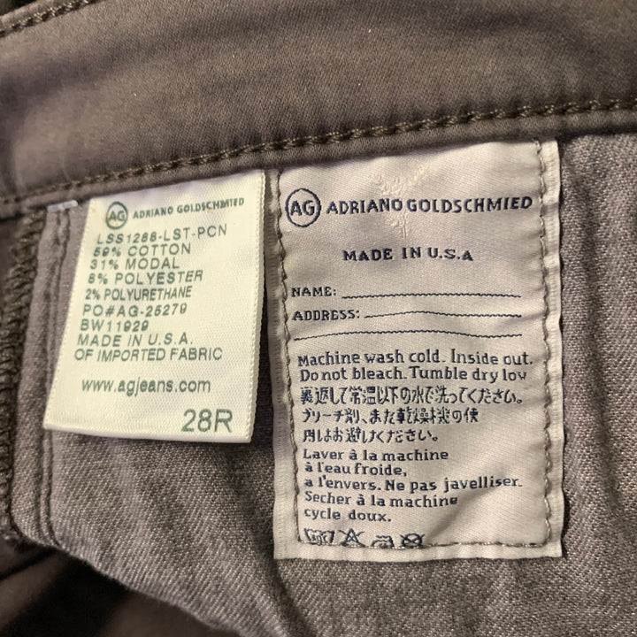 ADRIANO GOLDSCHMIED Size 32 Brown Faux Leather Cotton Blend Skinny Pants