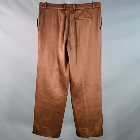 SIES MARJAN Size 34 Brown Acetate Blend Pleated Dress Pants