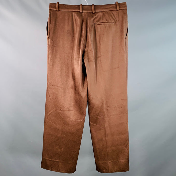 SIES MARJAN Size 34 Brown Acetate Blend Pleated Dress Pants