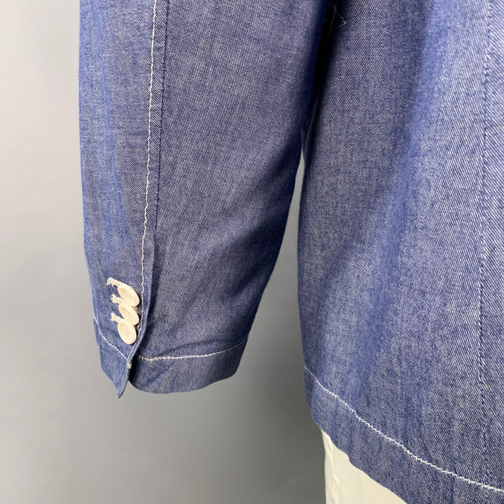 ENGINEERED GARMENTS Size XL Blue Cotton Textured Jacket