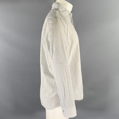 JIL SANDER Size M Grey Cotton Button Up Long Sleeve Shirt