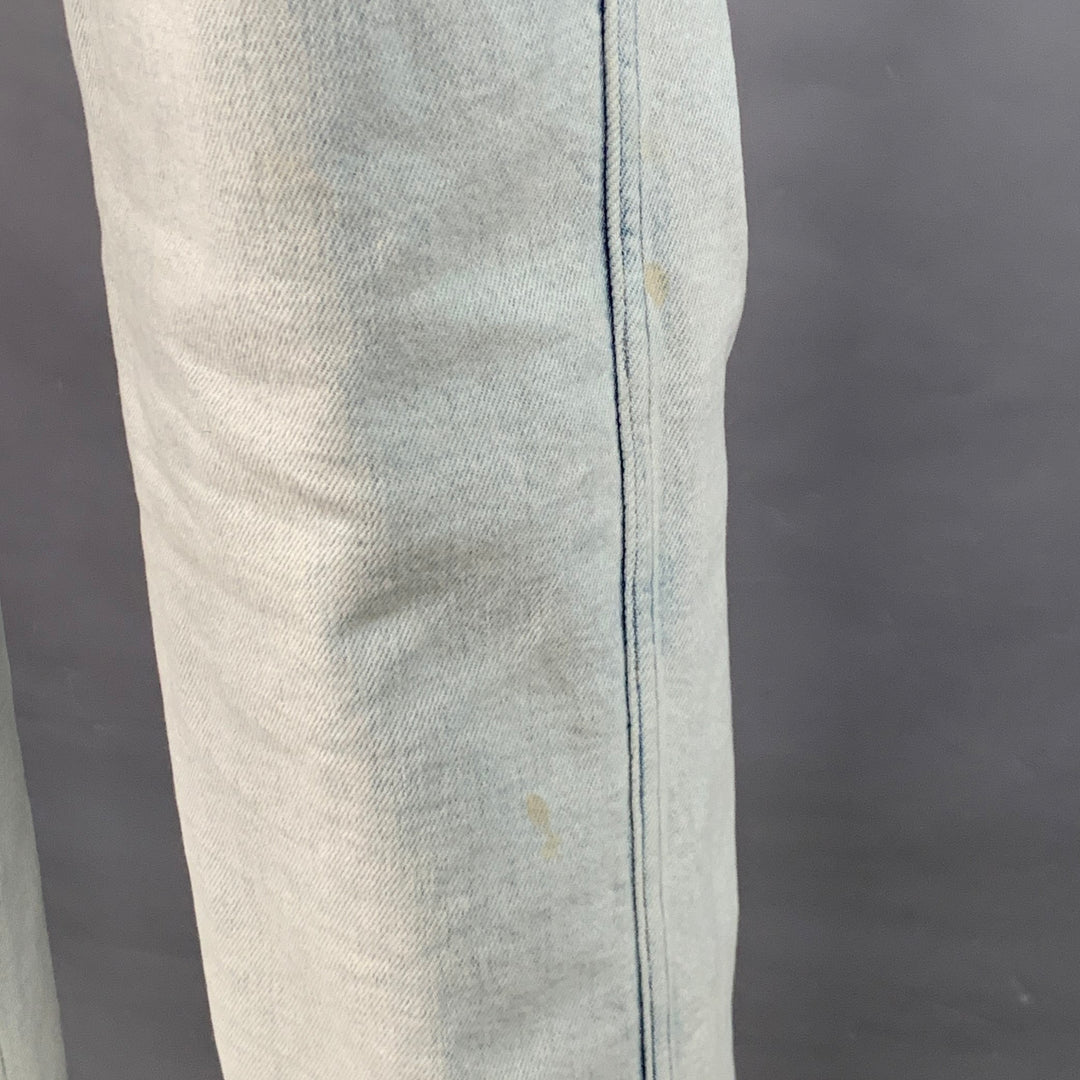 RE/DONE Size 26 90s High Rise Loose Blue Cotton Blend Button Fly Jeans