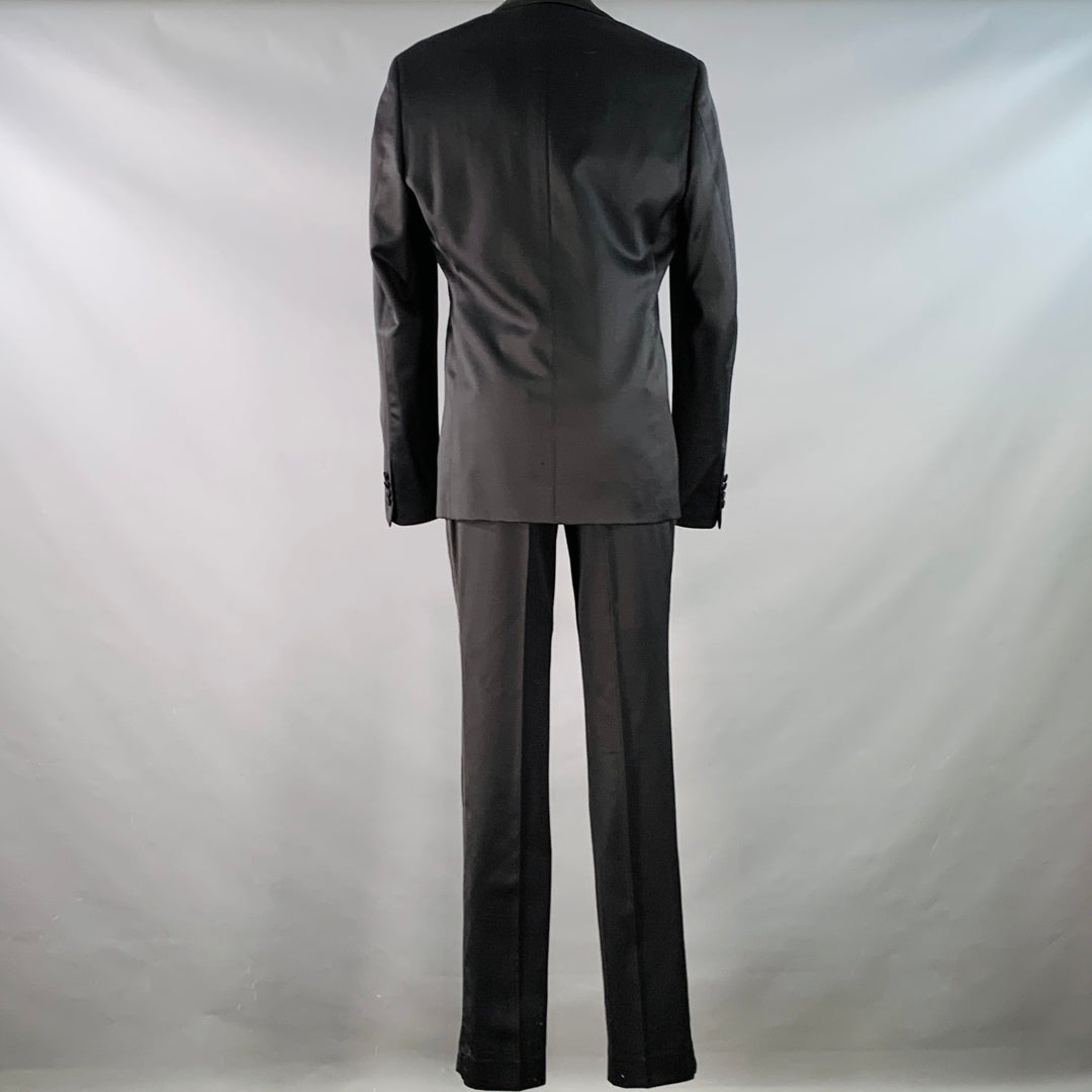 INDOCHINO Size M Black Wool Notch Lapel Tuxedo