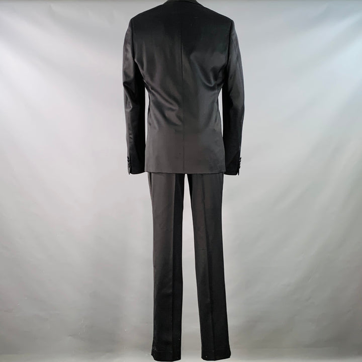 INDOCHINO Size M Black Wool Notch Lapel Tuxedo