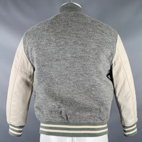 Blouson bombardier en laine gris crème chiné ALLSAINTS Taille XS