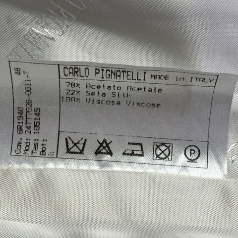 CARLO PIGNATELLI Size 38 Cream Acetate Silk Textured Vest