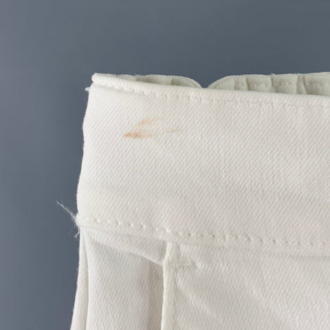 PAIGE Size 30 White Cotton Blend Sweatpants Casual Pants