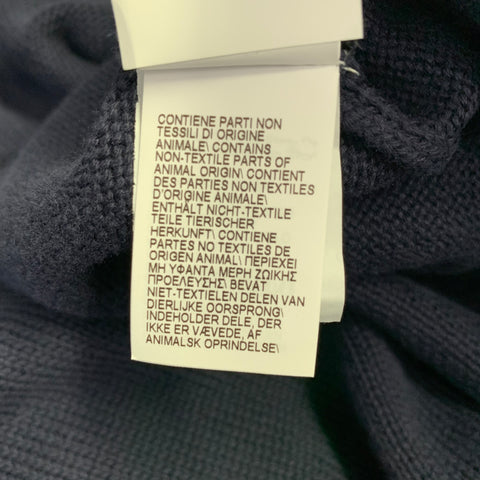 BRUNELLO CUCINELLI Size M Navy Knit Cotton Patch Pockets Cardigan