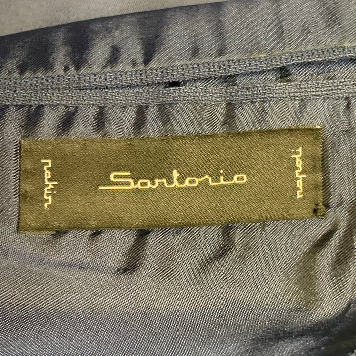 SARTORIO Size 44 Regular Navy Wool Notch Lapel Sport Coat