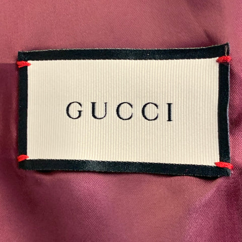 GUCCI 2019 Size 40 Black Brown Gold Chain Silk Dressing Gown Robe Coat