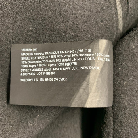 THEORY Size M River Black Cashmere Wool Snaps Jacket