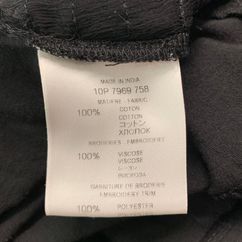 GIVENCHY Size S Black Ruffled Tank Casual Top