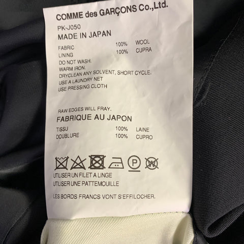 COMME des GARCONS HOMME PLUS 2022 Size S Black Wool Notch Lapel Jacket