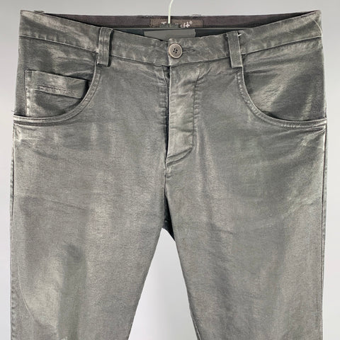 Jeans TRANSIT taille XS en coton mélangé enduit gris anthracite