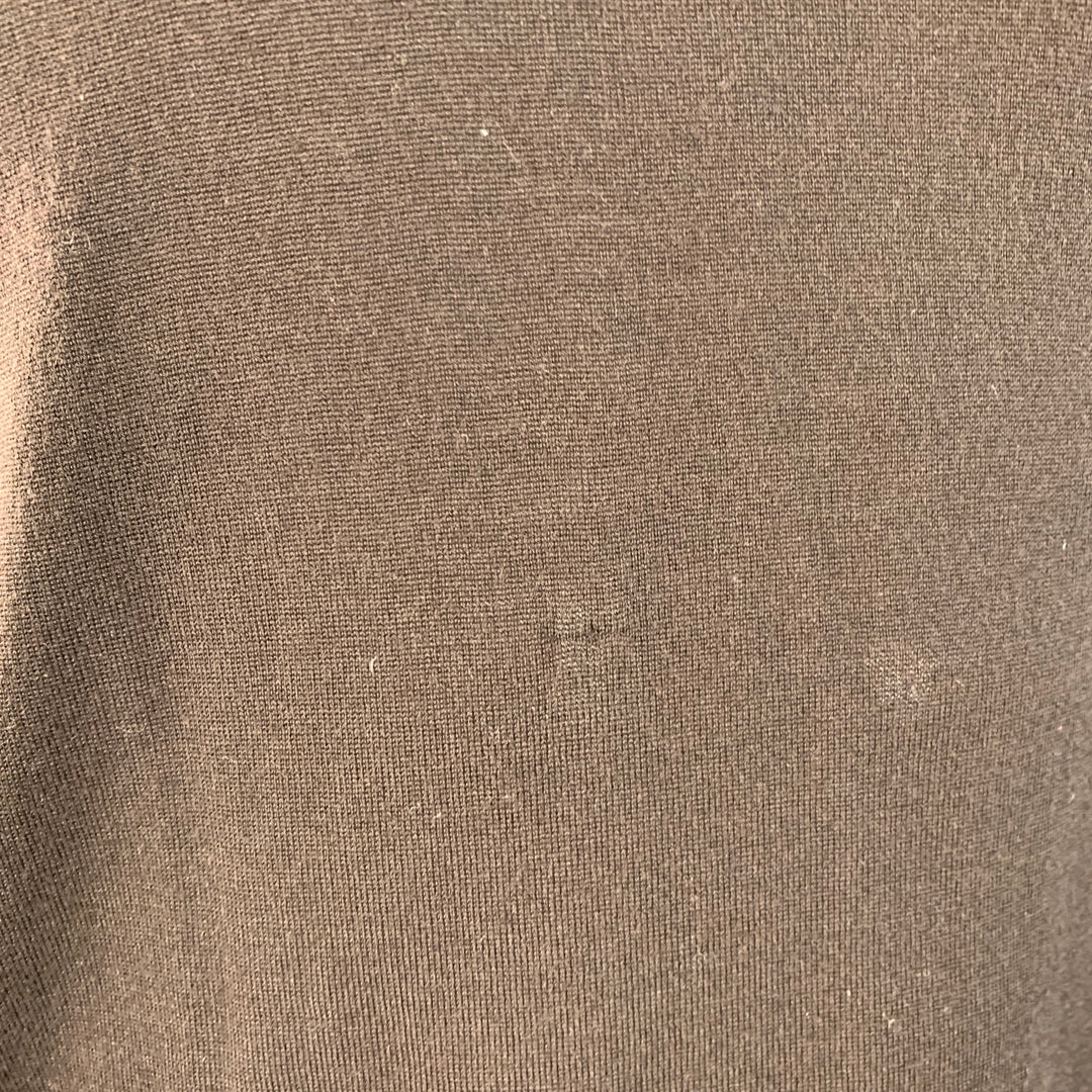 BOTTEGA VENETA Size L Brown Jersey Wool Long Sleeve Crew Neck Pullover