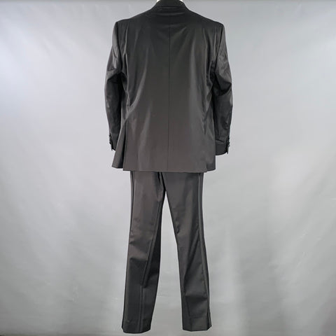 DAVID DONAHUE Size 48 Roarke Black Wool Notch Lapel Tuxedo