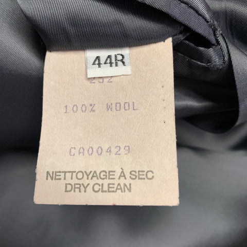 PETER MILLAR Size 44 Regular Navy Blue Window Pane Wool Notch Lapel Suit