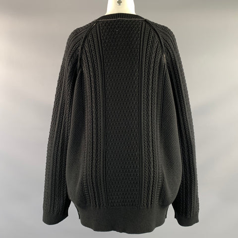 Y's by YOHJI YAMAMOTO Size S Black White Cotton & Polyester Sweater Womens