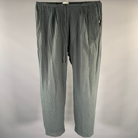 PHLANNEL Size 32 Grey Cotton Alpaca Drawstring Casual Pants