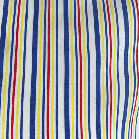 TURNBULL & ASSER Vintage Size L White Multi Color Stripe Cotton French Cuff Long Sleeve Shirt