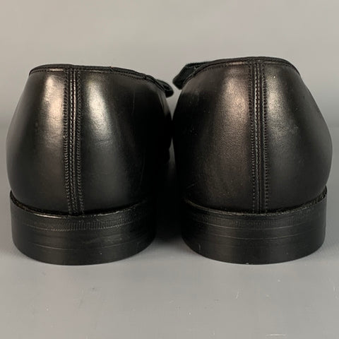 PAUL STUART x GRENSON Size 6.5 Black Leather Bow Loafers