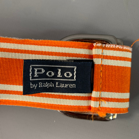 POLO Size 42 Orange White Stripe Belt