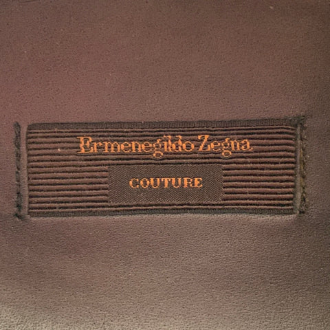 ERMENEGILDO ZEGNA Size 12 Black Brown Woven Leather Slip On Sneakers
