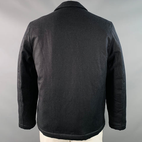 SUNSPEL Taille L Manteau en laine gris anthracite à boutons
