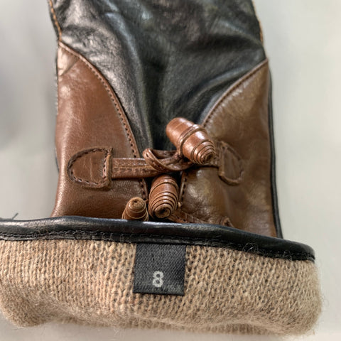 NO BRAND Size 8 Brown Black Gloves