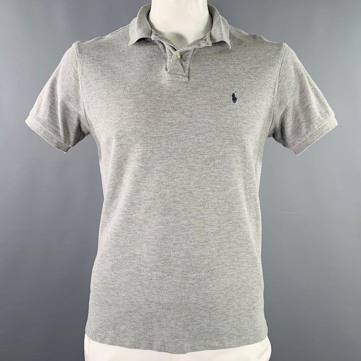 POLO by RALPH LAUREN Size L Grey Cotton Half Placket Polo