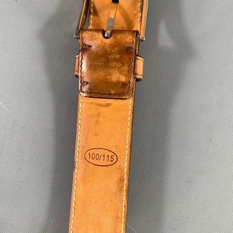 SUTOR MANTELLASSI Size 38 Camel Distressed Leather Belt