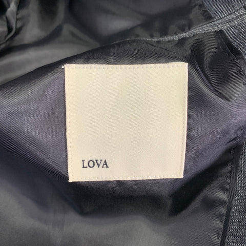 LOVA Size 44 Grey Wool Blend Single Button Notch Lapel Suit