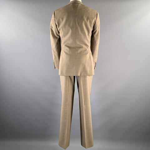 BURBERRY Size 38 Brown Houndstooth Wool Suit
