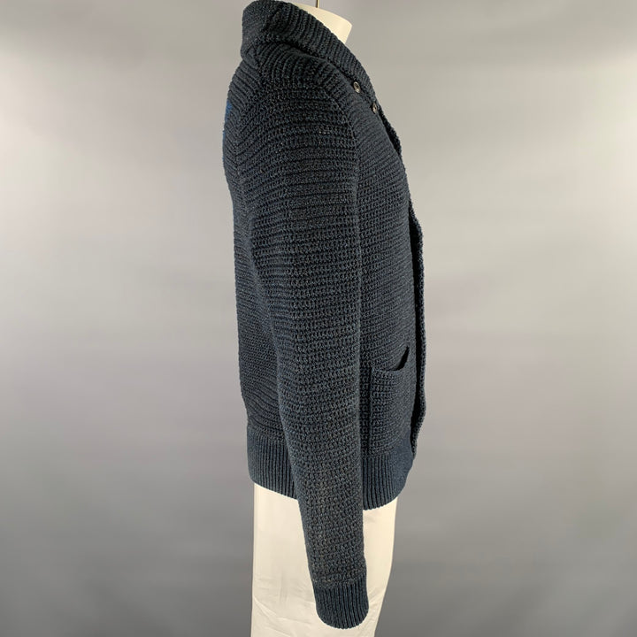 RRL by RALPH LAUREN Size L Navy Knit Cotton Shawl Cardigan
