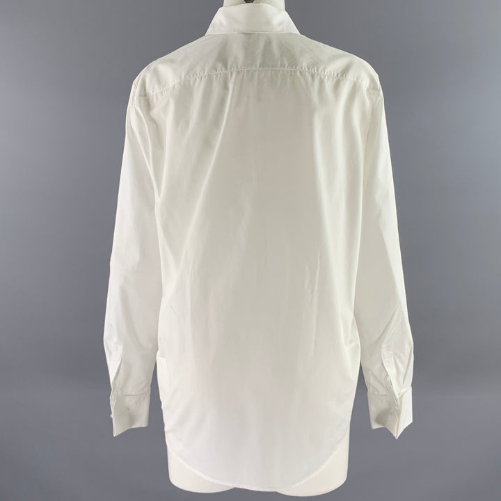 THE ROW Size 12 White Cotton Dress Shirt