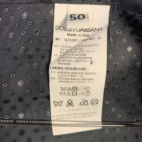 DOLCE & GABBANA Size 40 Grey Dots Cotton Blend Double Breasted Vest