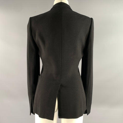 STELLA McCARTNEY Size S Black Wool Blend Notch Lapel Jacket