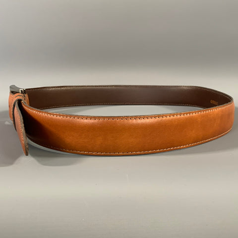 ALLEN EDMONDS Size 34 Brown Calf Skin Leather Belt