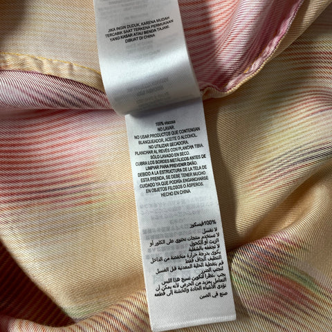 TED BAKER Size S Yellow Pink Viscose Geometric Knee Length Dress