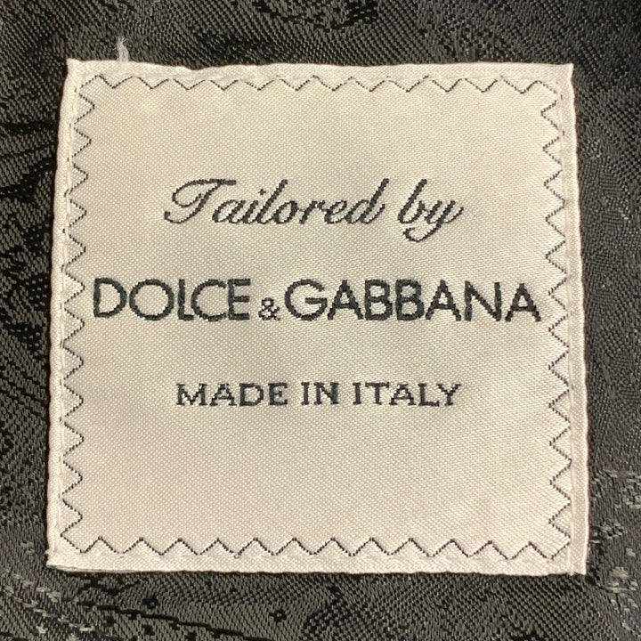 DOLCE & GABBANA Size 38 Regular Black Bee Applique Wool Blend Sport Coat