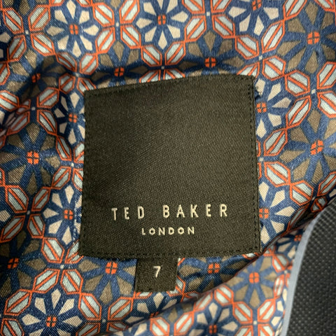 TED BAKER Size 46 Navy Pink Contrast Stitch Polyester Blend Suit