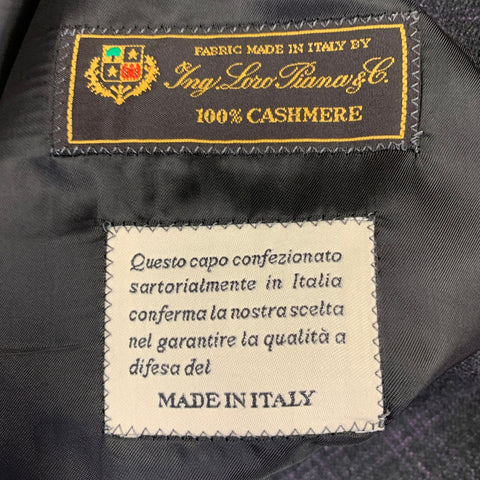 JOHN BRAY Taille 48 Coupe Classique Veste de Sport Cachemire Carreaux Noirs et Violets