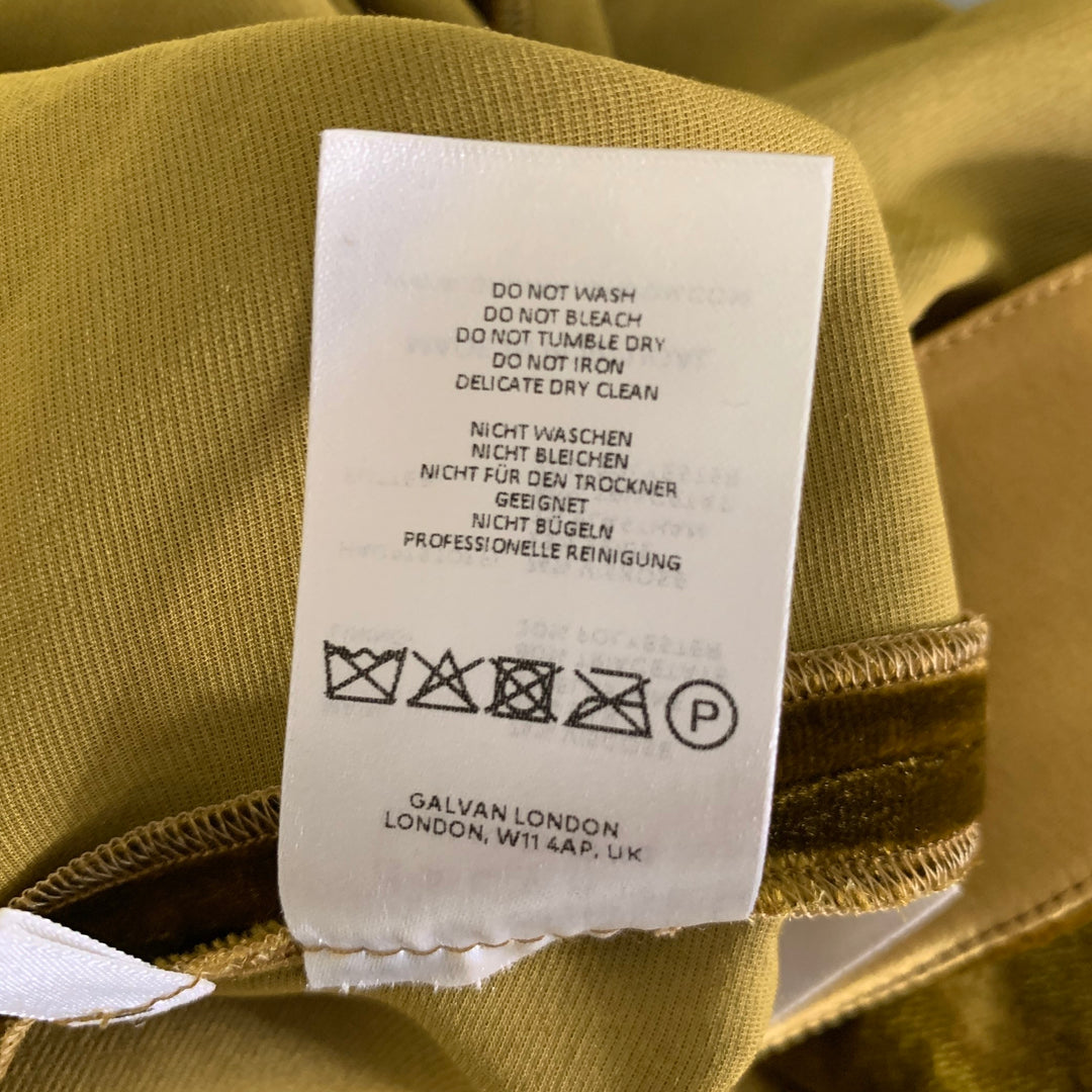 GALVAN LONDON Size 8 Gold Viscose Blend Palazzo Pants