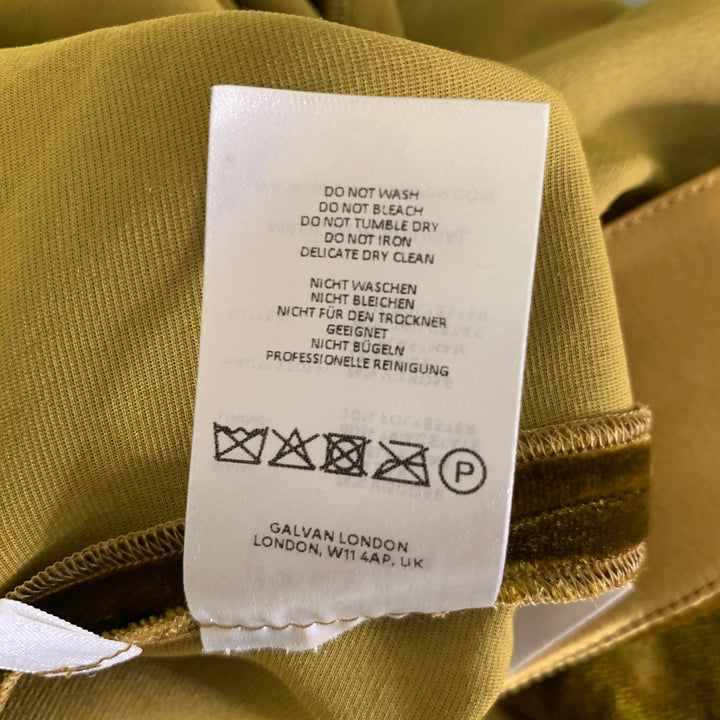 GALVAN LONDON Size 8 Gold Viscose Blend Palazzo Pants